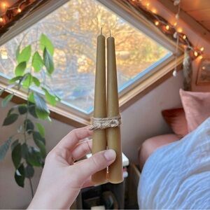 Homemade All-Natural Toxic Free 100% Beeswax Candles